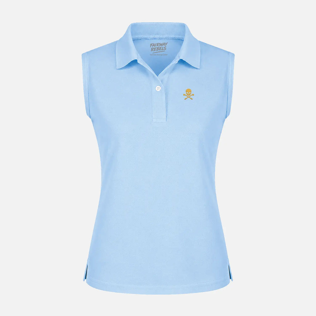 Polo golf sans manches coton