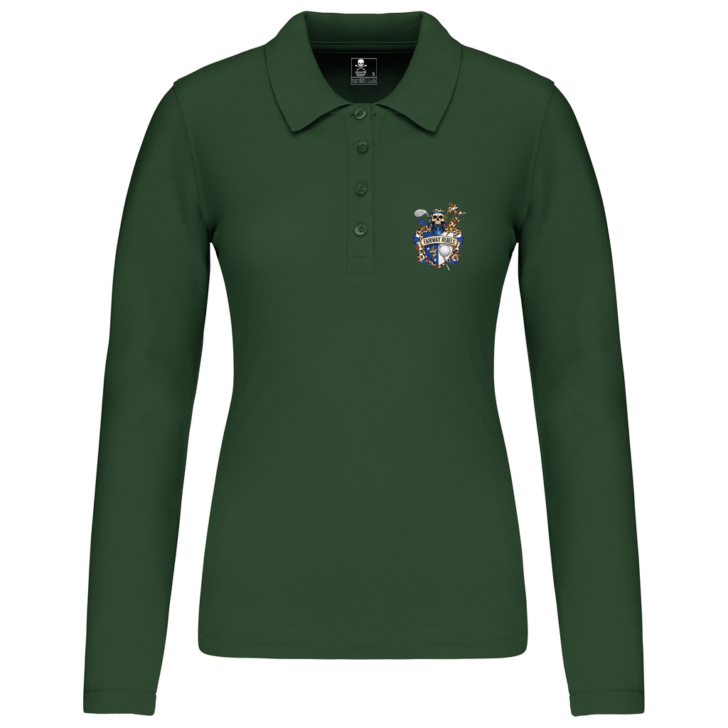 Polo de golf femme Blason manches longues