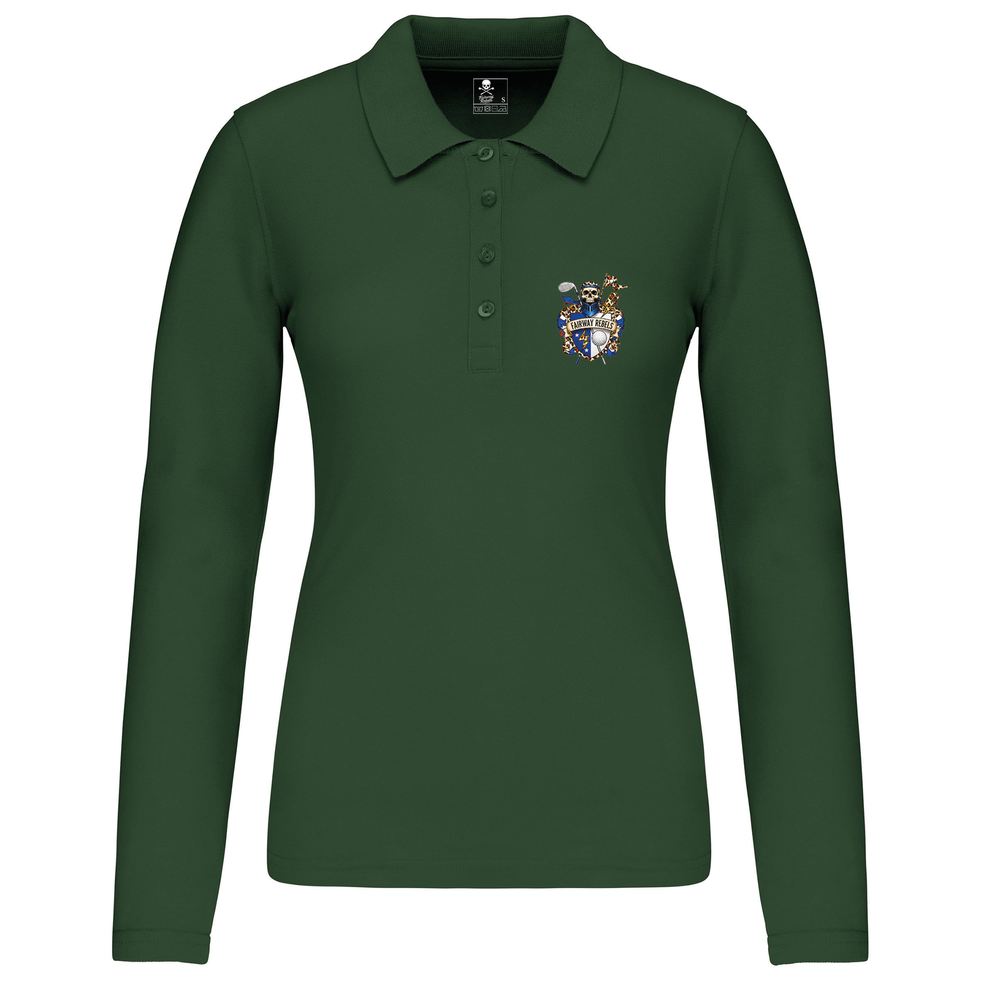 Polo de golf femme Blason manches longues