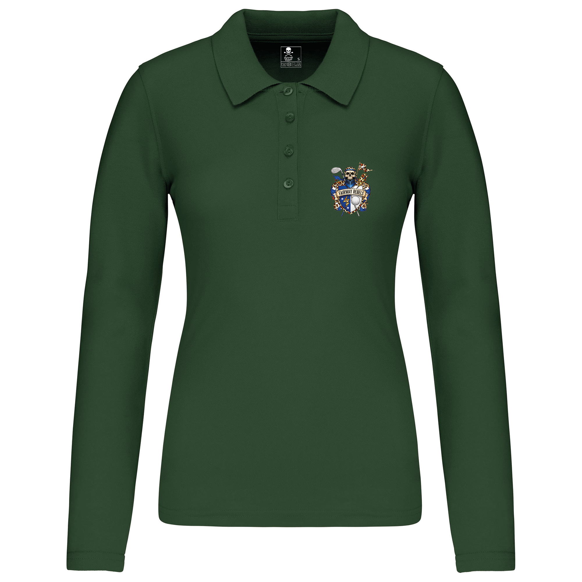 Polo de golf femme Blason manches longues - Fairway Rebels golf -Polo femme Longues Manches -42.00 EUR Polo femme Longues Manches