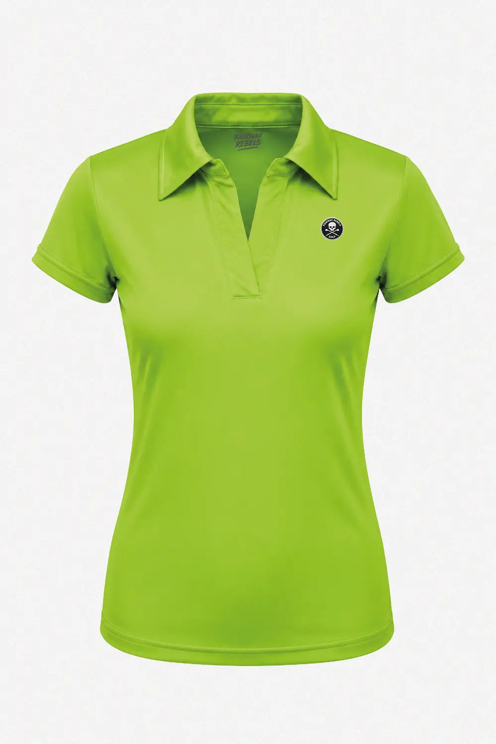 Damen-Golf-Poloshirt mit V-Ausschnitt