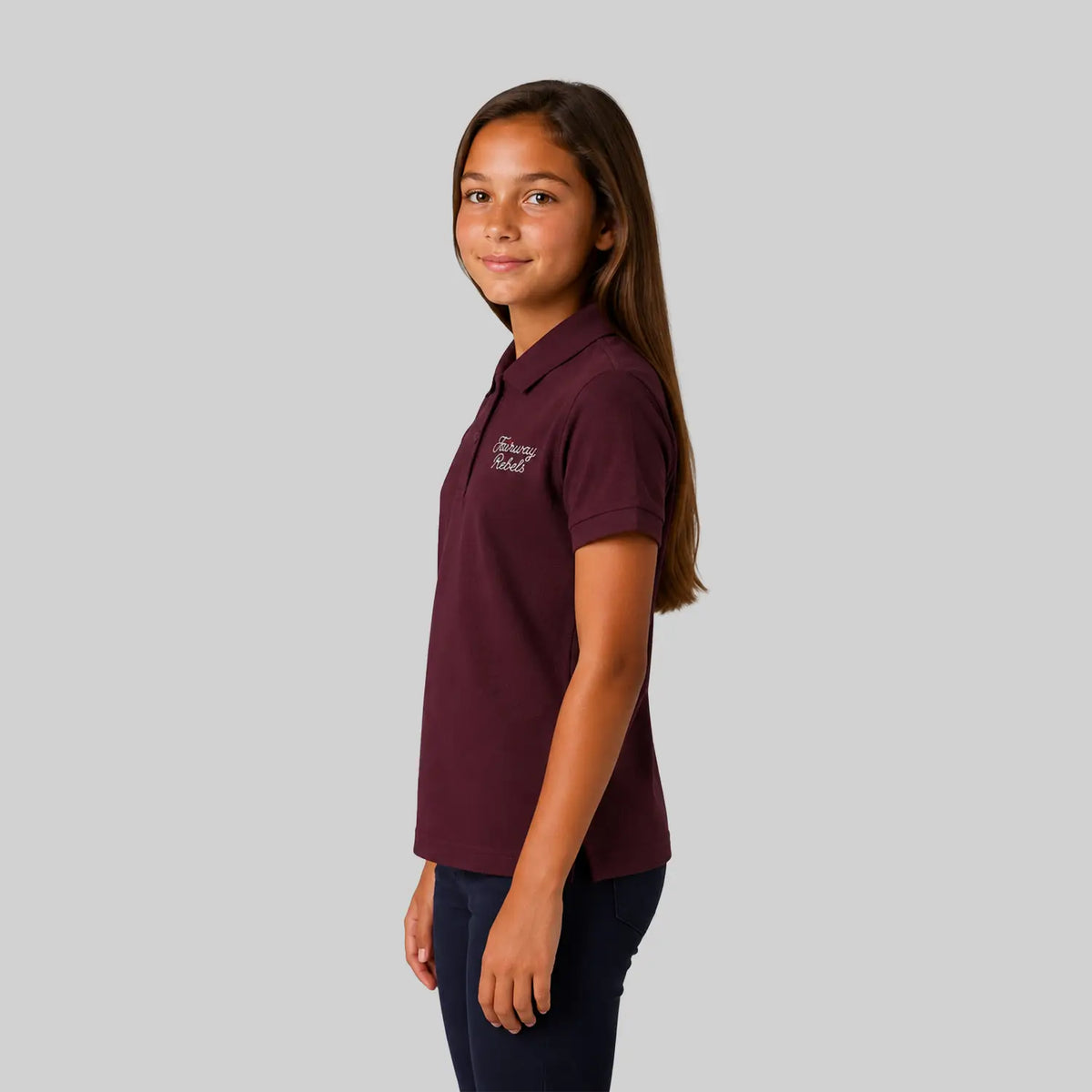 Girls' Cotton Golf Polo Shirt