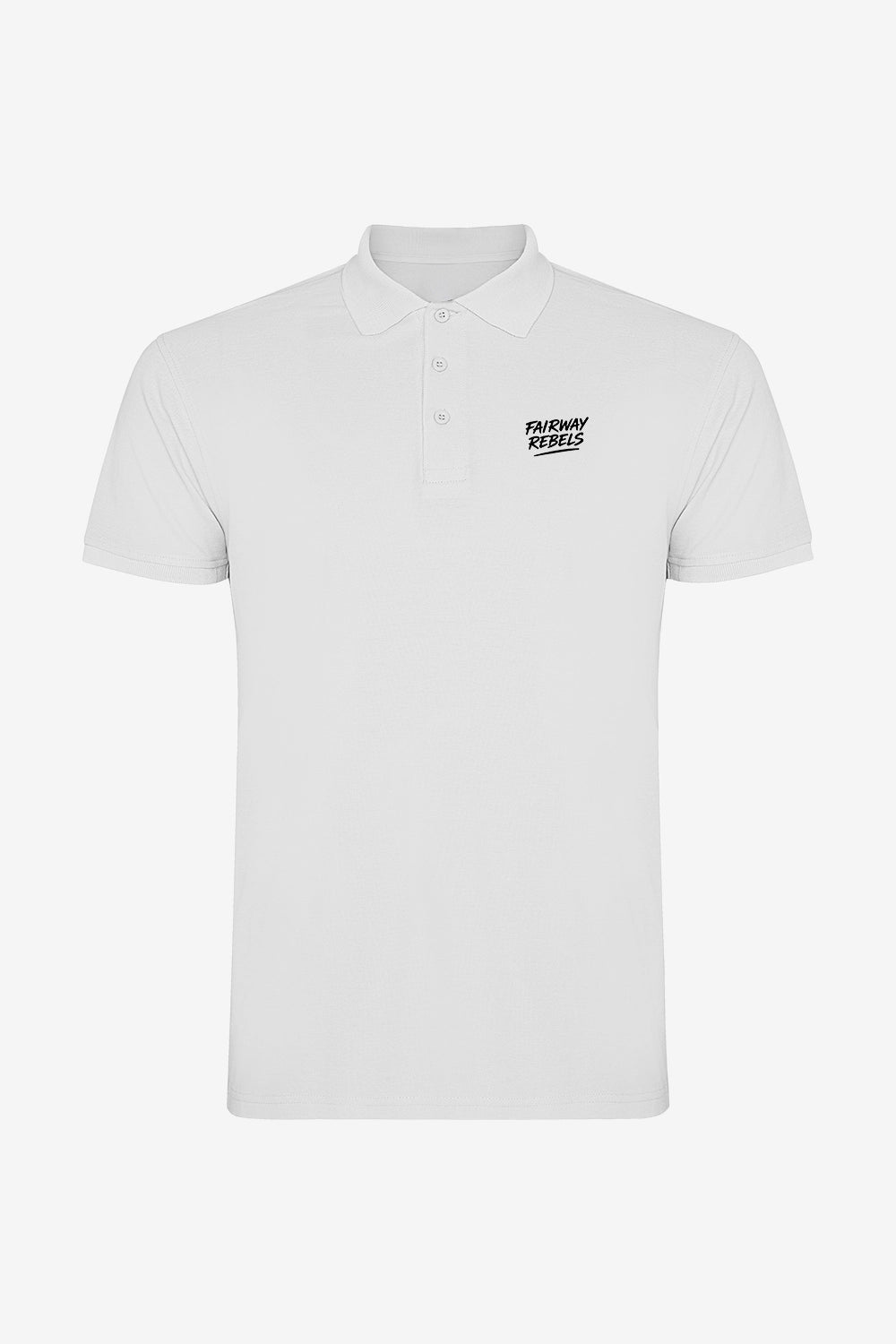 Polo coton blanc garçon, logo poitrine «FAIRWAYS RESORTS», col polo boutonné.