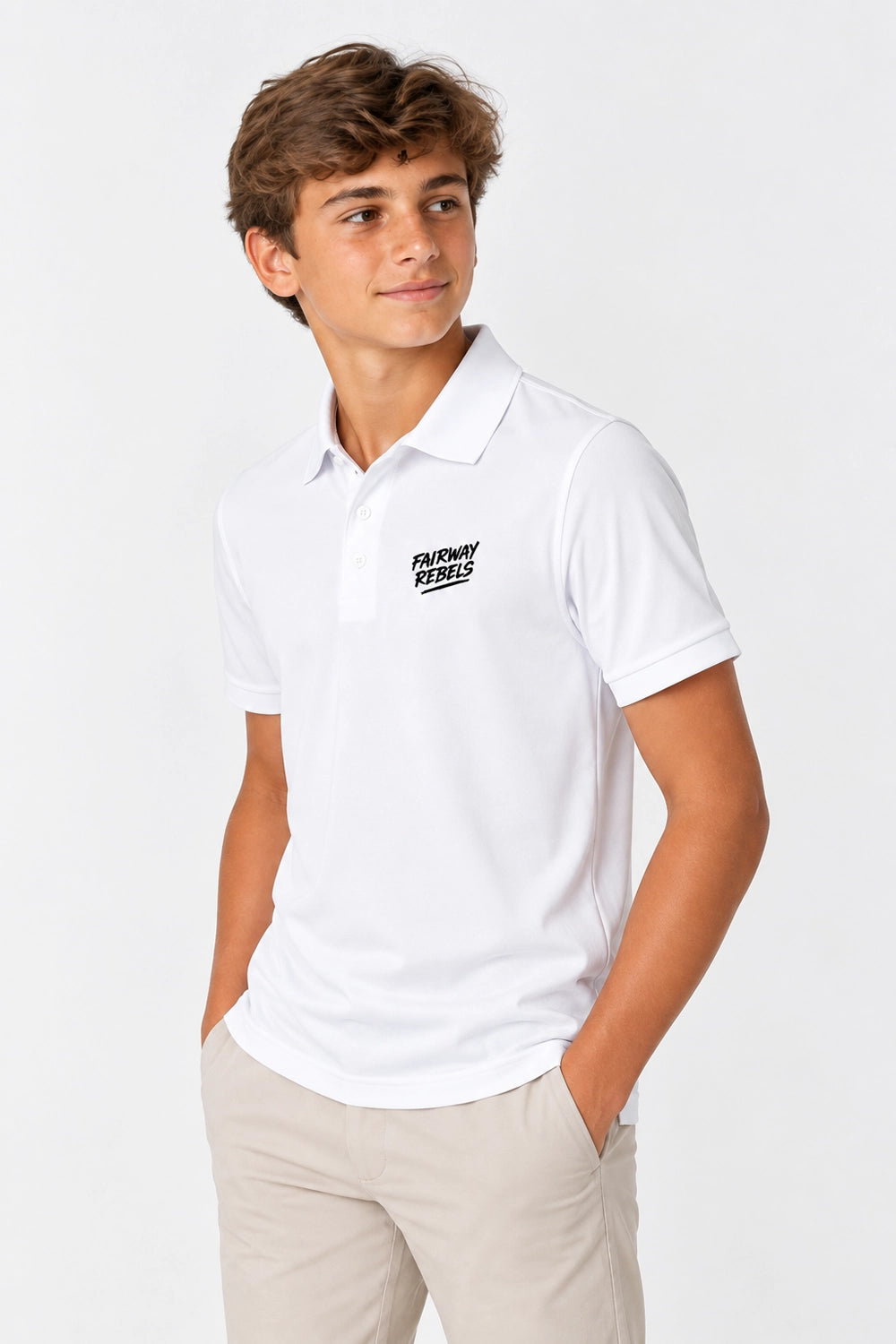 Technisches Golfpolo für Jungen