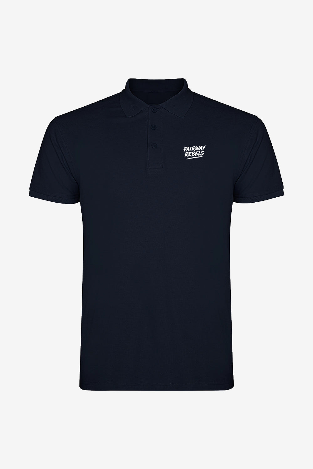 Polo garçon coton bleu marine, devant avec logo brodé sur la poitrine