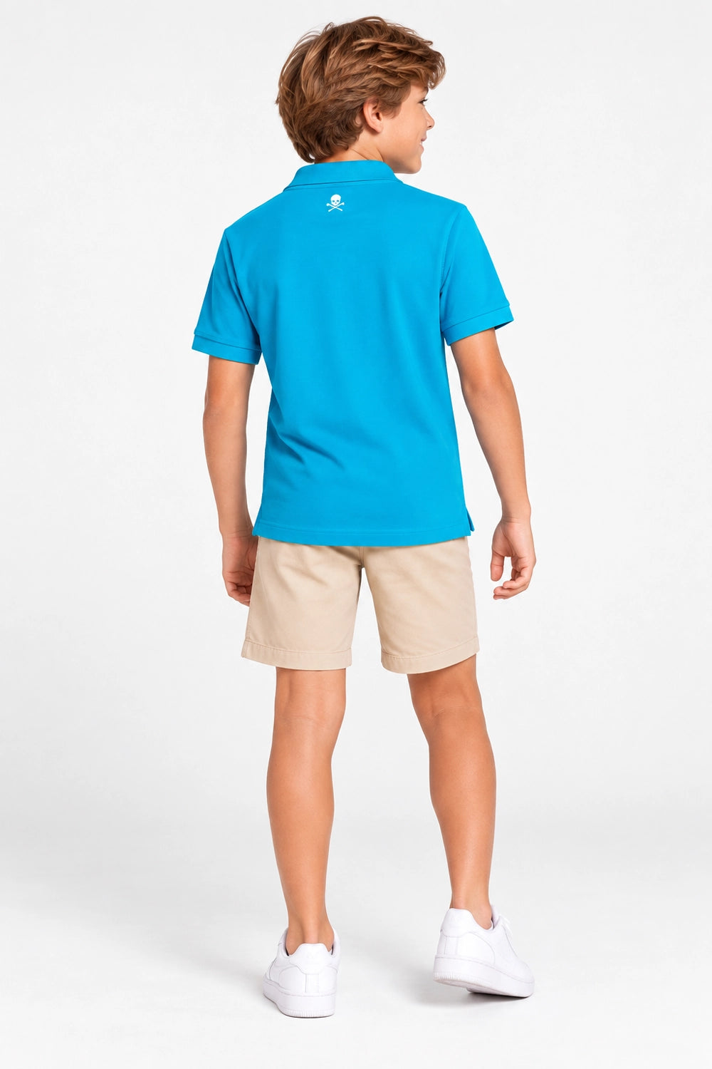 Polo Golf Bleu Turquoise Coton Garçon