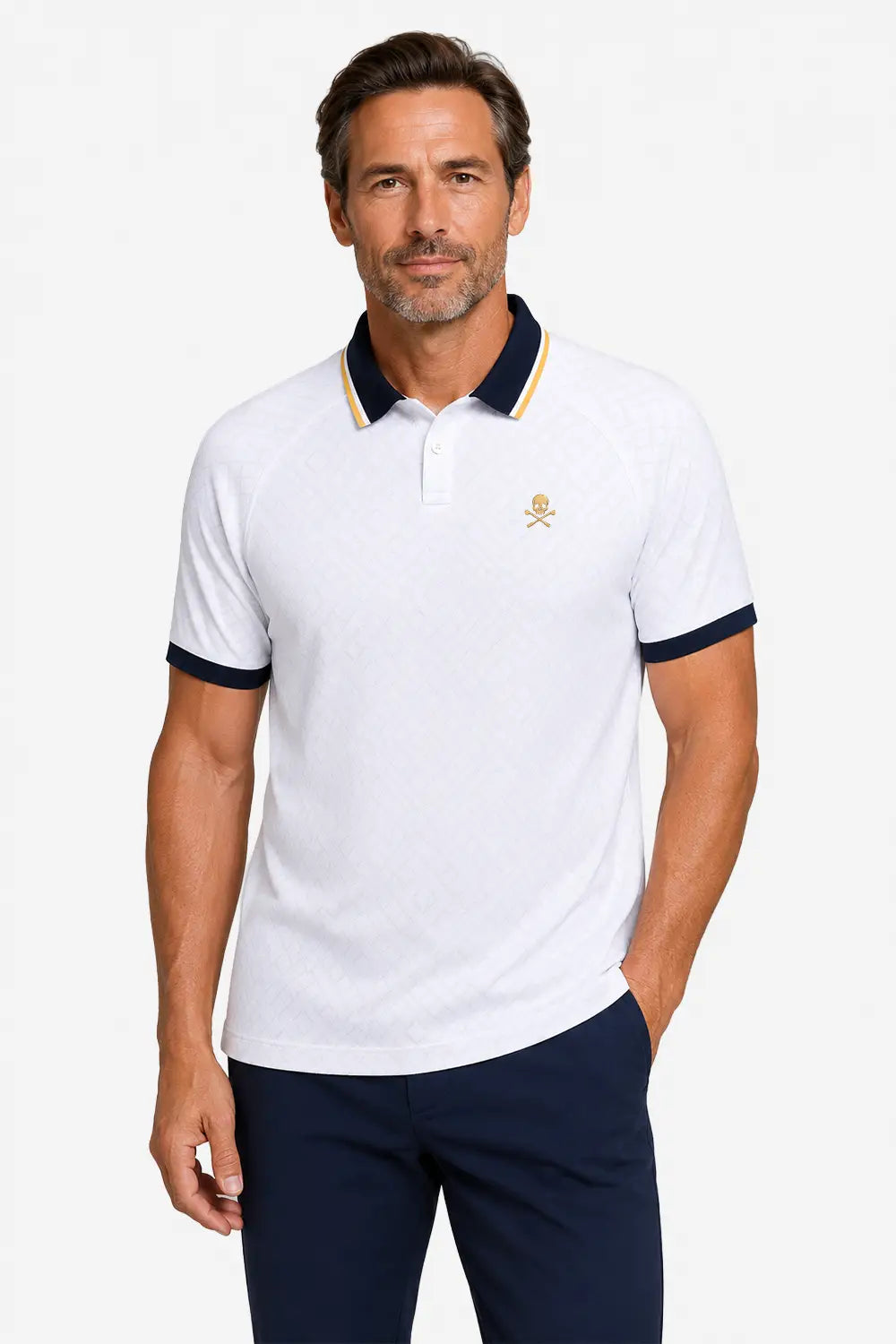 Men's Dobby Mesh Golf Polo Shirt