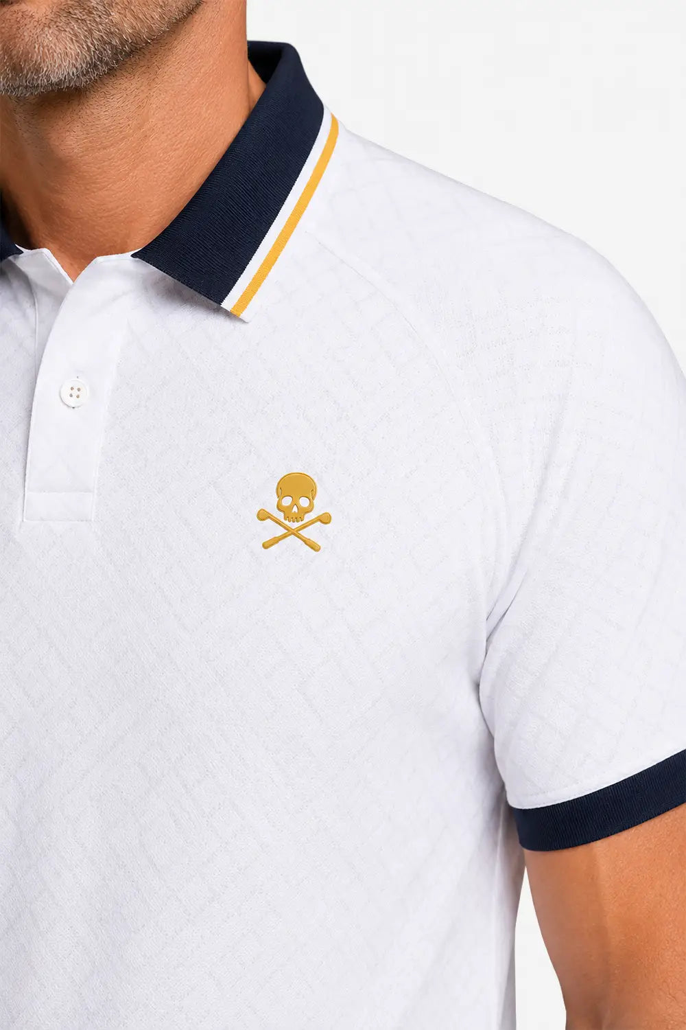 Men's Dobby Mesh Golf Polo Shirt