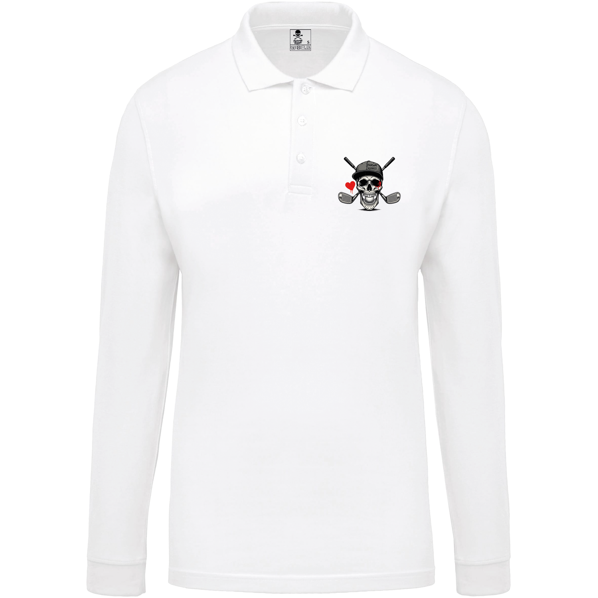 Polo de golf homme Heart manches longues