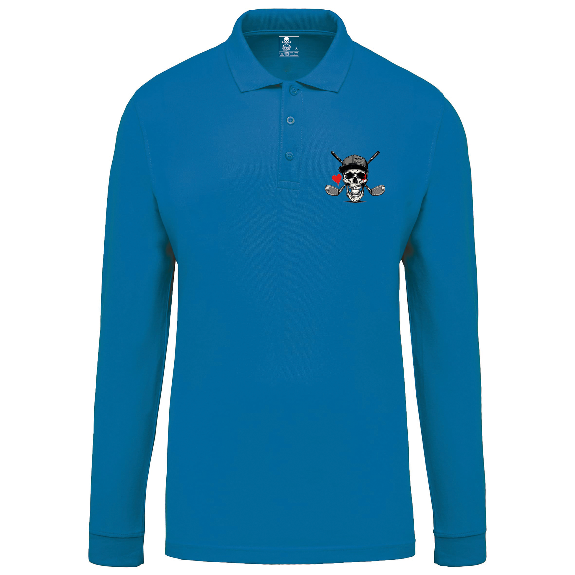 Polo de golf homme Heart manches longues
