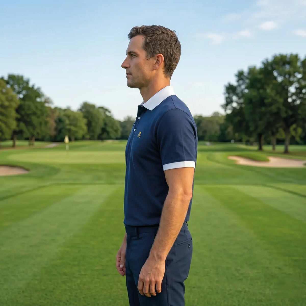 Men's Piqué Knit Golf Polo Shirt