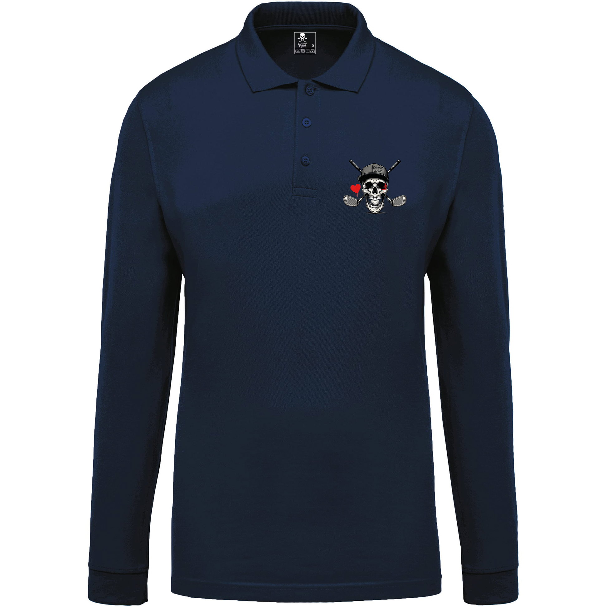 Polo de golf homme Heart manches longues