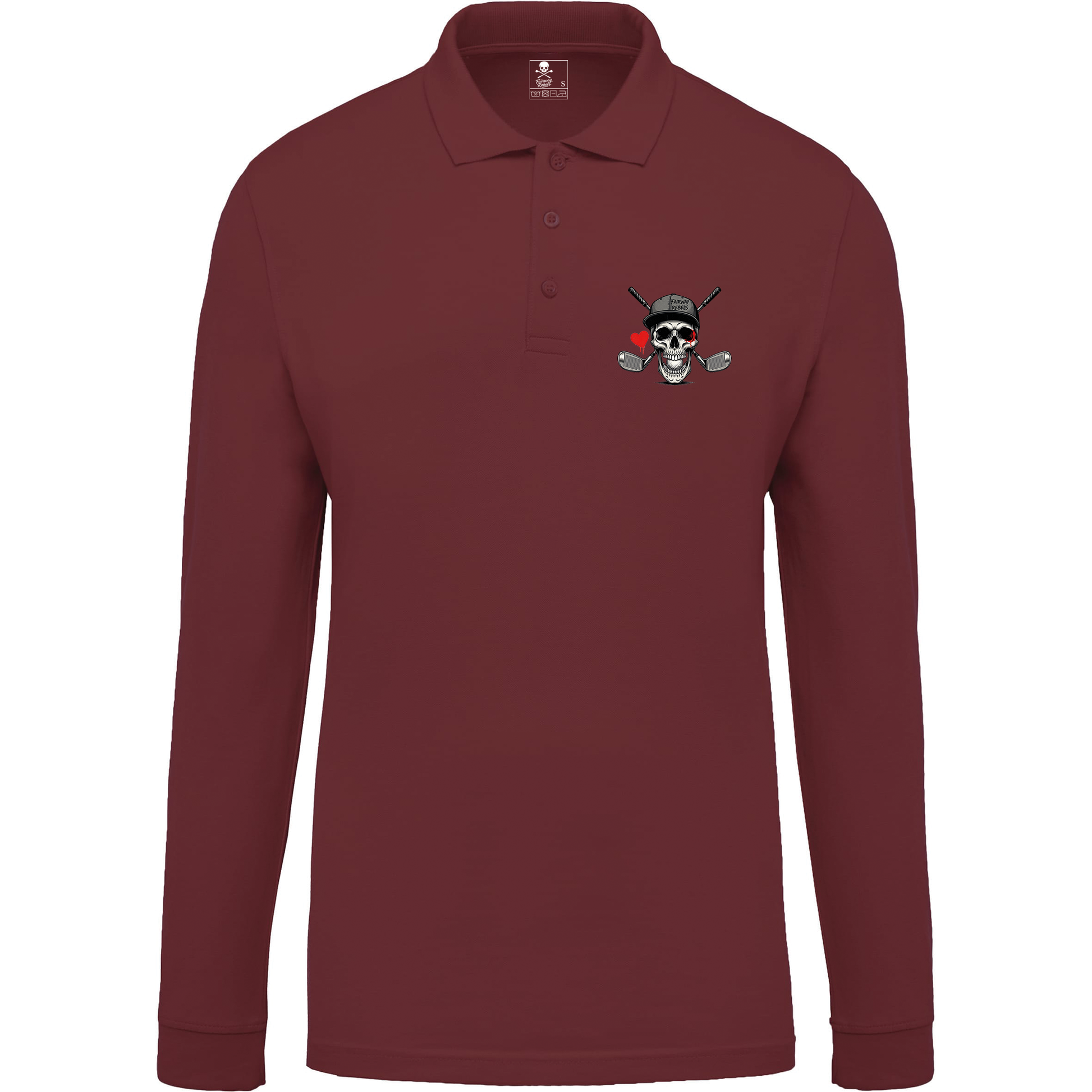 Polo de golf homme Heart manches longues