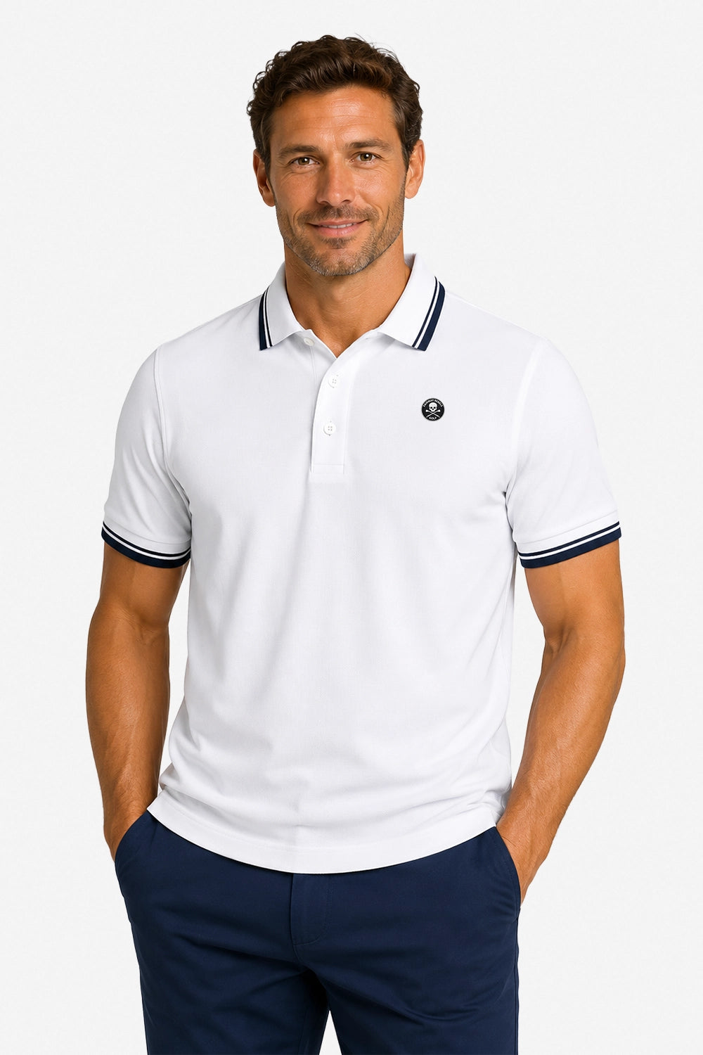 Polo Golf für Herren aus Baumwolle mit Kontrastdetails