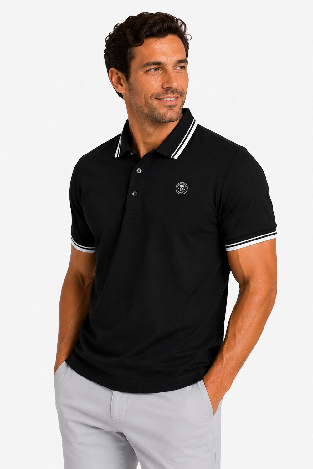 Polo Golf für Herren aus Baumwolle mit Kontrastdetails