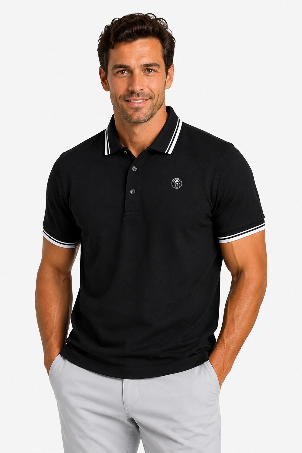 Polo Golf für Herren aus Baumwolle mit Kontrastdetails