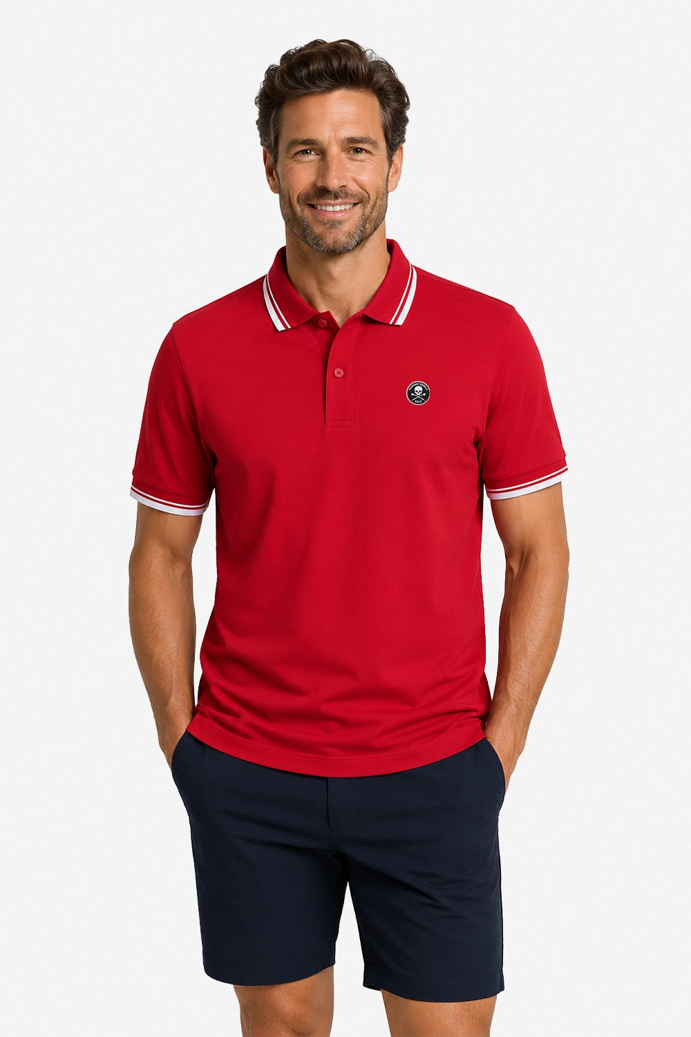 Polo Golf für Herren aus Baumwolle mit Kontrastdetails