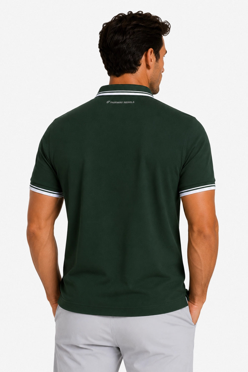 Men's Contrasting Cotton Golf Polo Shirt