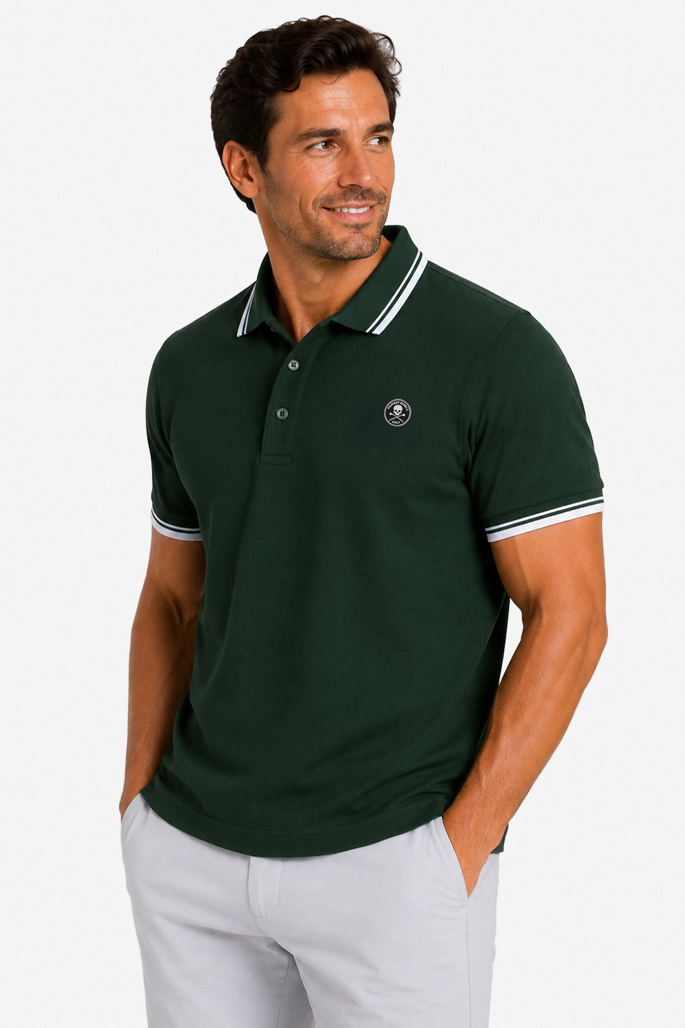 Polo golf Homme Contrasté Coton
