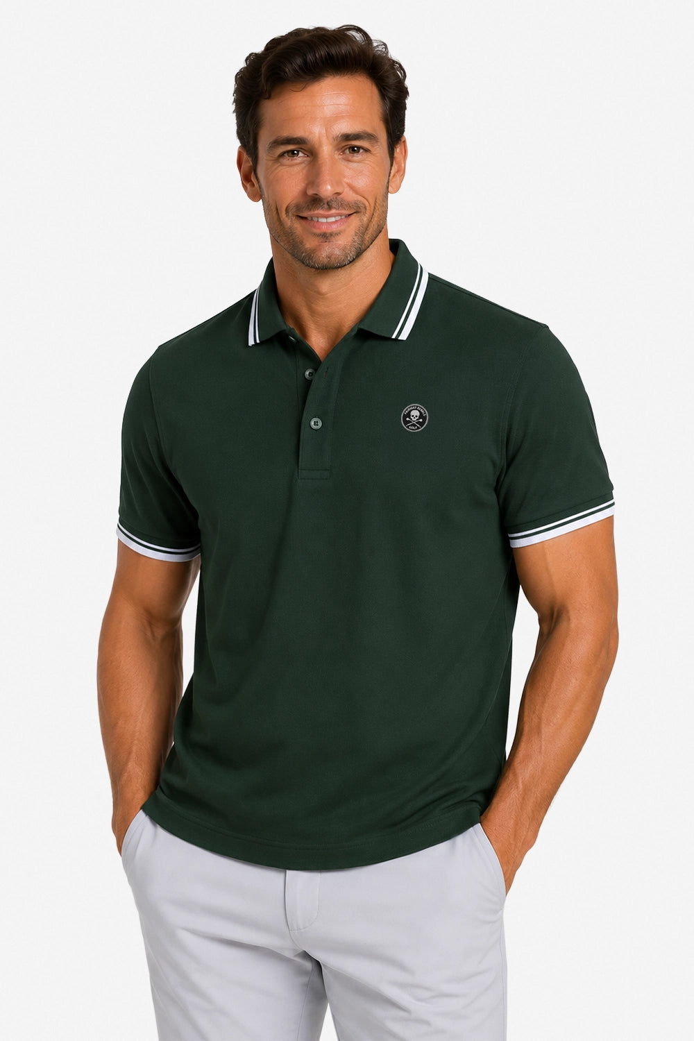 Men's Contrasting Cotton Golf Polo Shirt