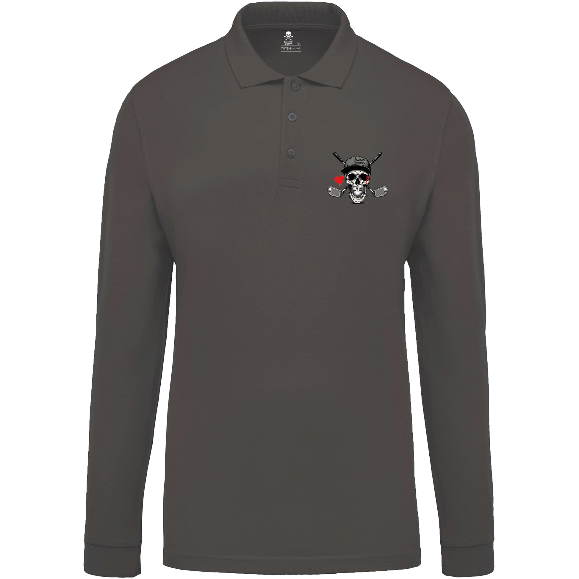 Polo de golf homme Heart manches longues