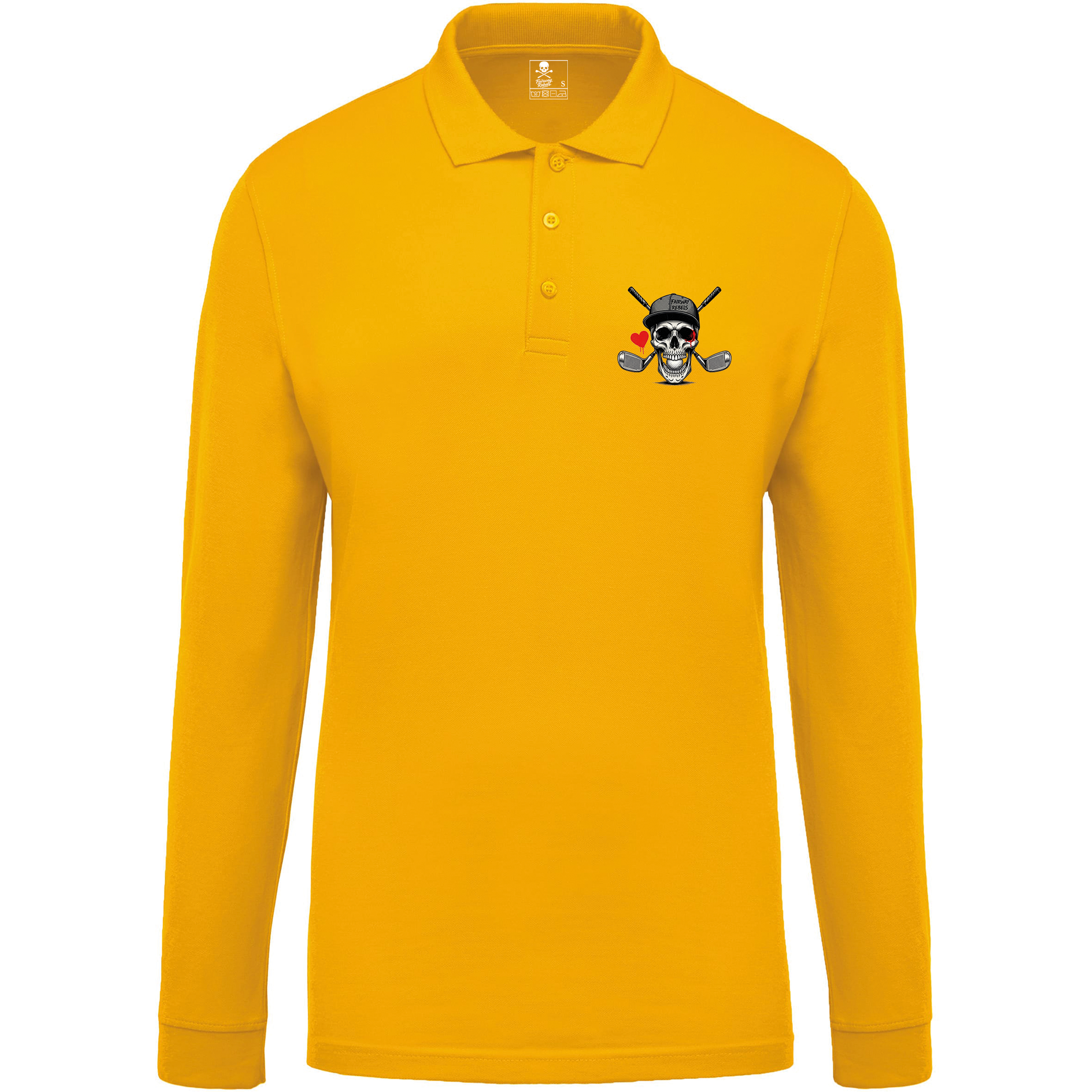 Polo de golf homme Heart manches longues