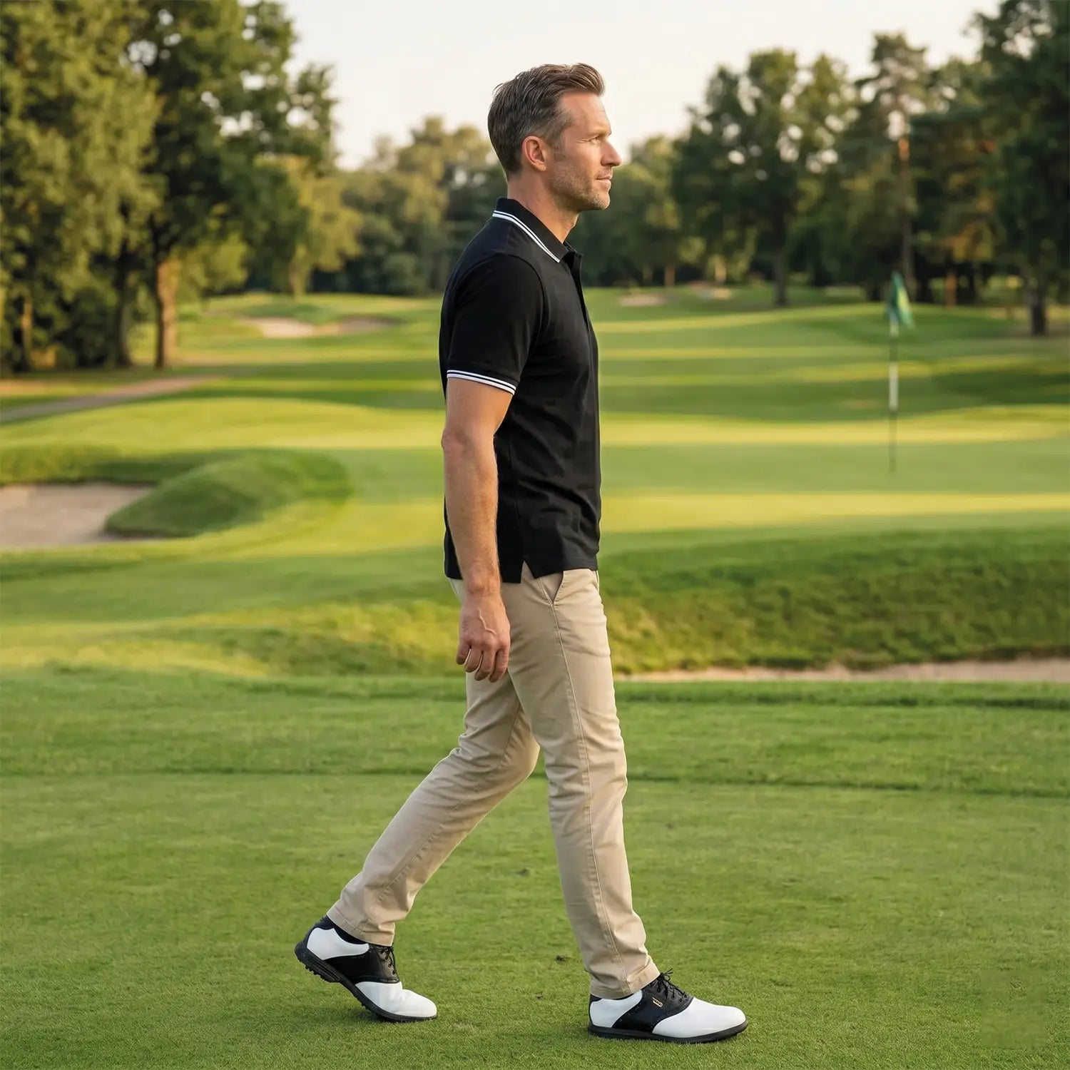 Polo golf Homme Contrasté 100% Coton