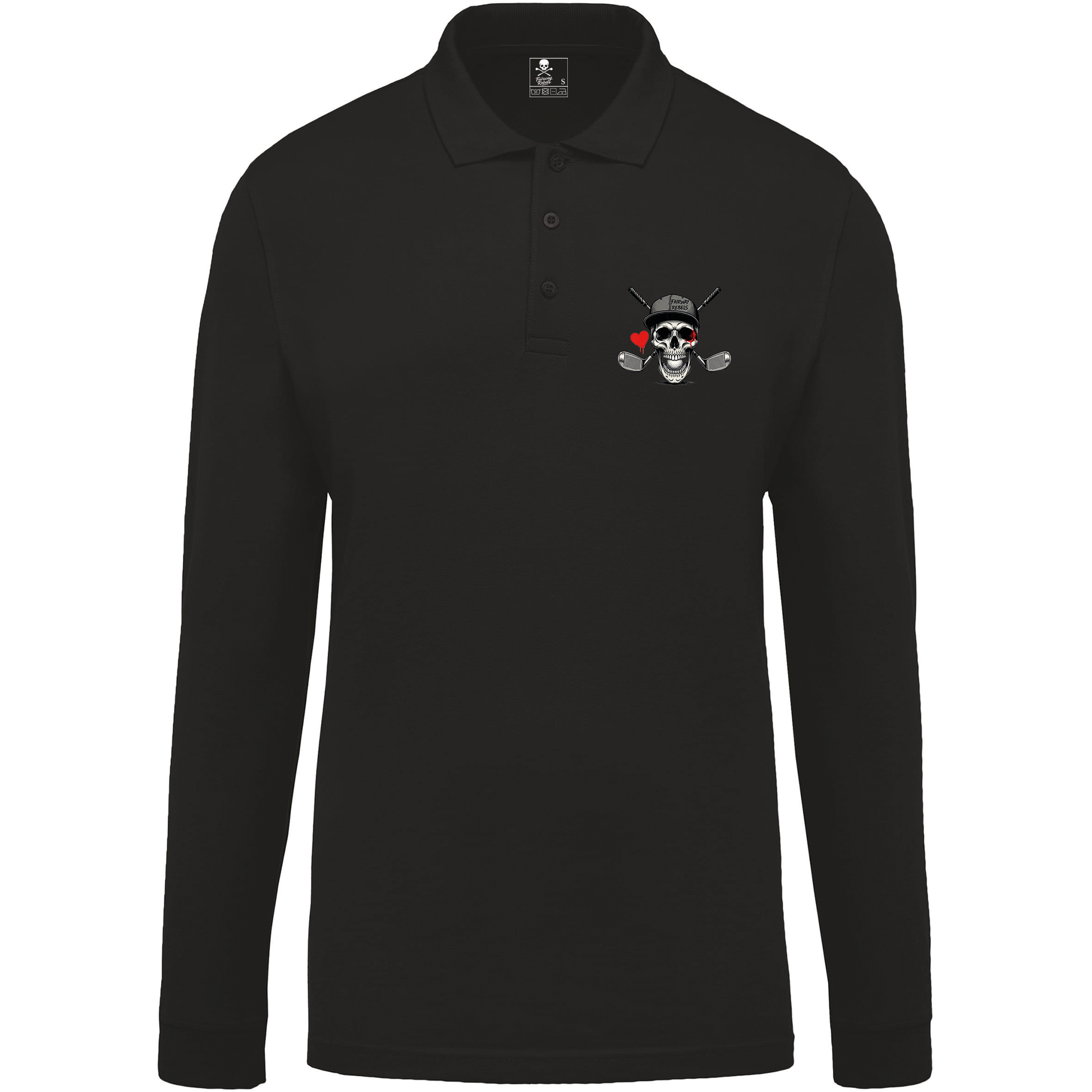 Polo de golf homme Heart manches longues