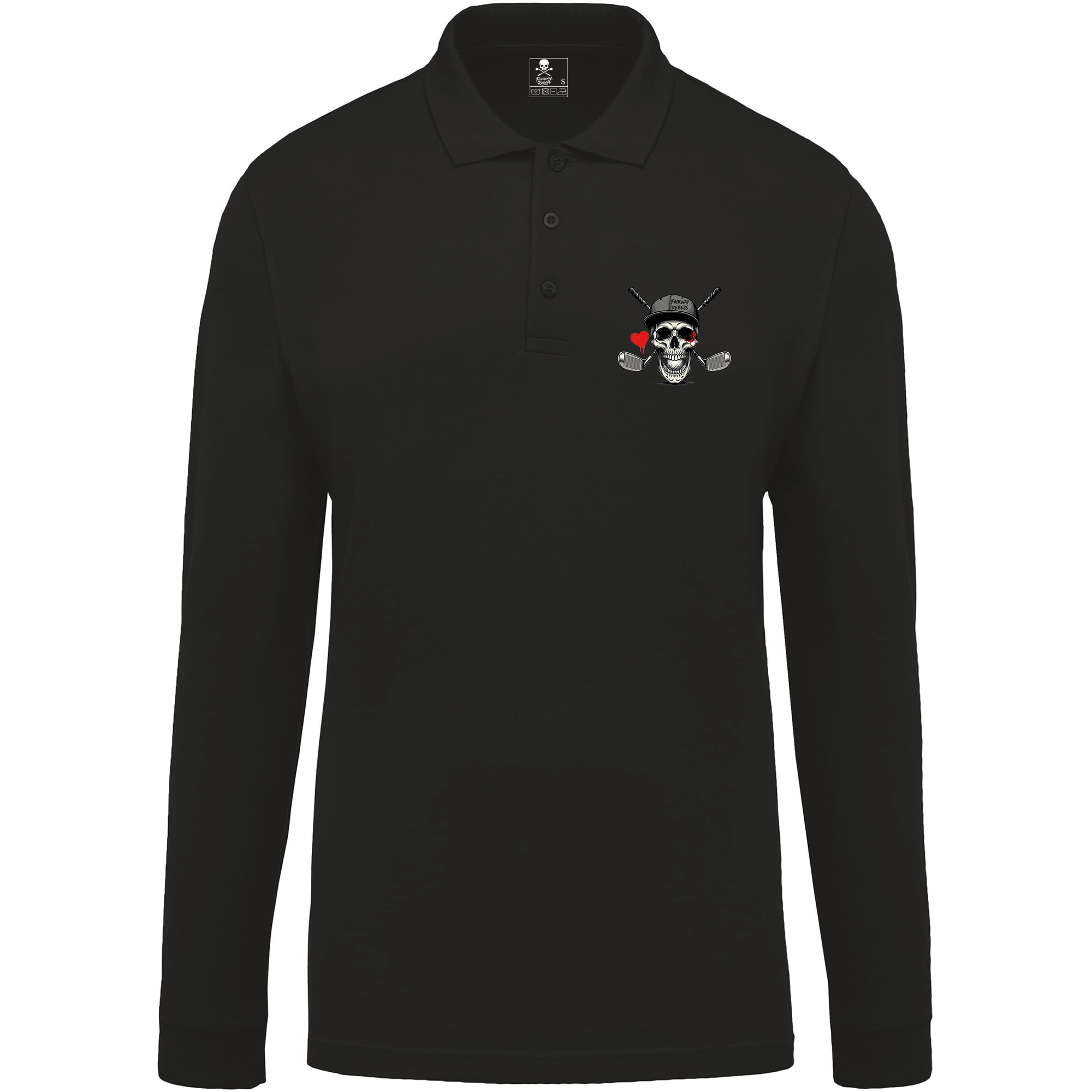 Polo de golf homme Heart manches longues - Fairway Rebels golf -Polo homme Longues Manches -42.00 EUR Polo homme Longues Manches