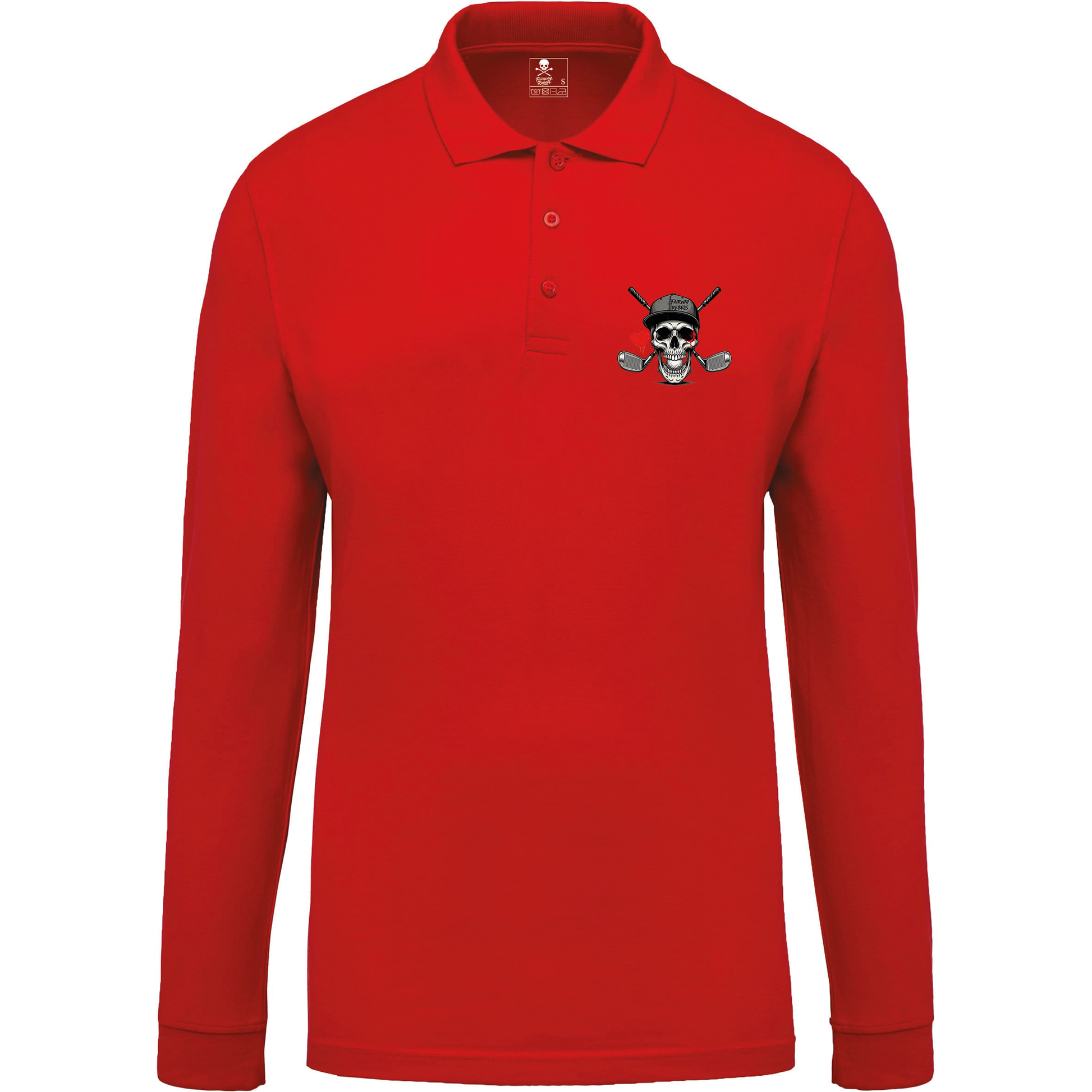 Polo de golf homme Heart manches longues