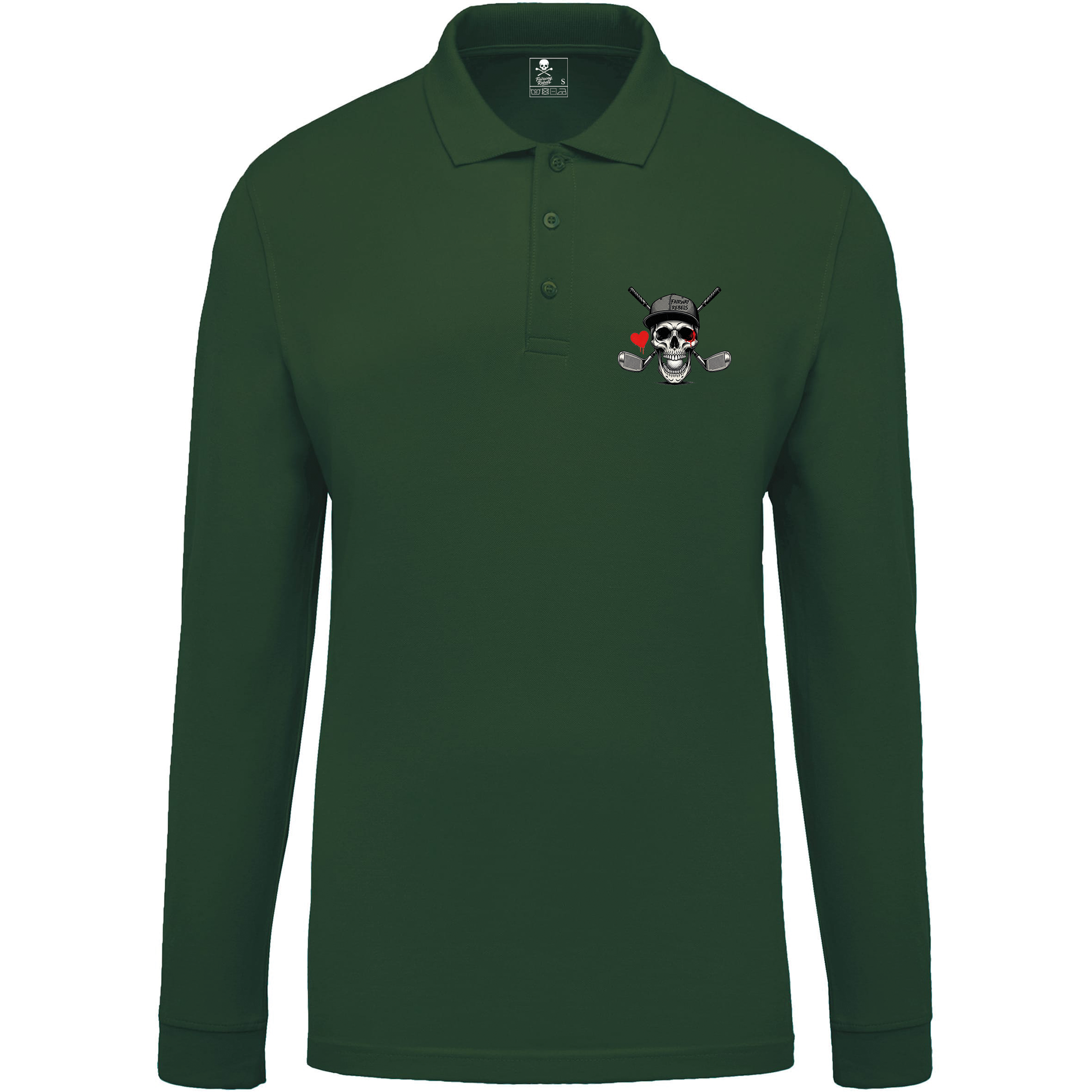 Polo de golf homme Heart manches longues