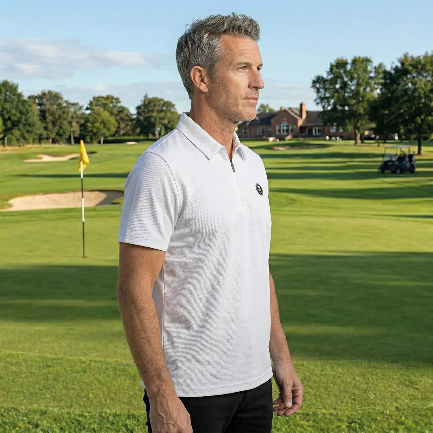 Herren Golf Polohemd mit 1/4 Reißverschluss Control Dry