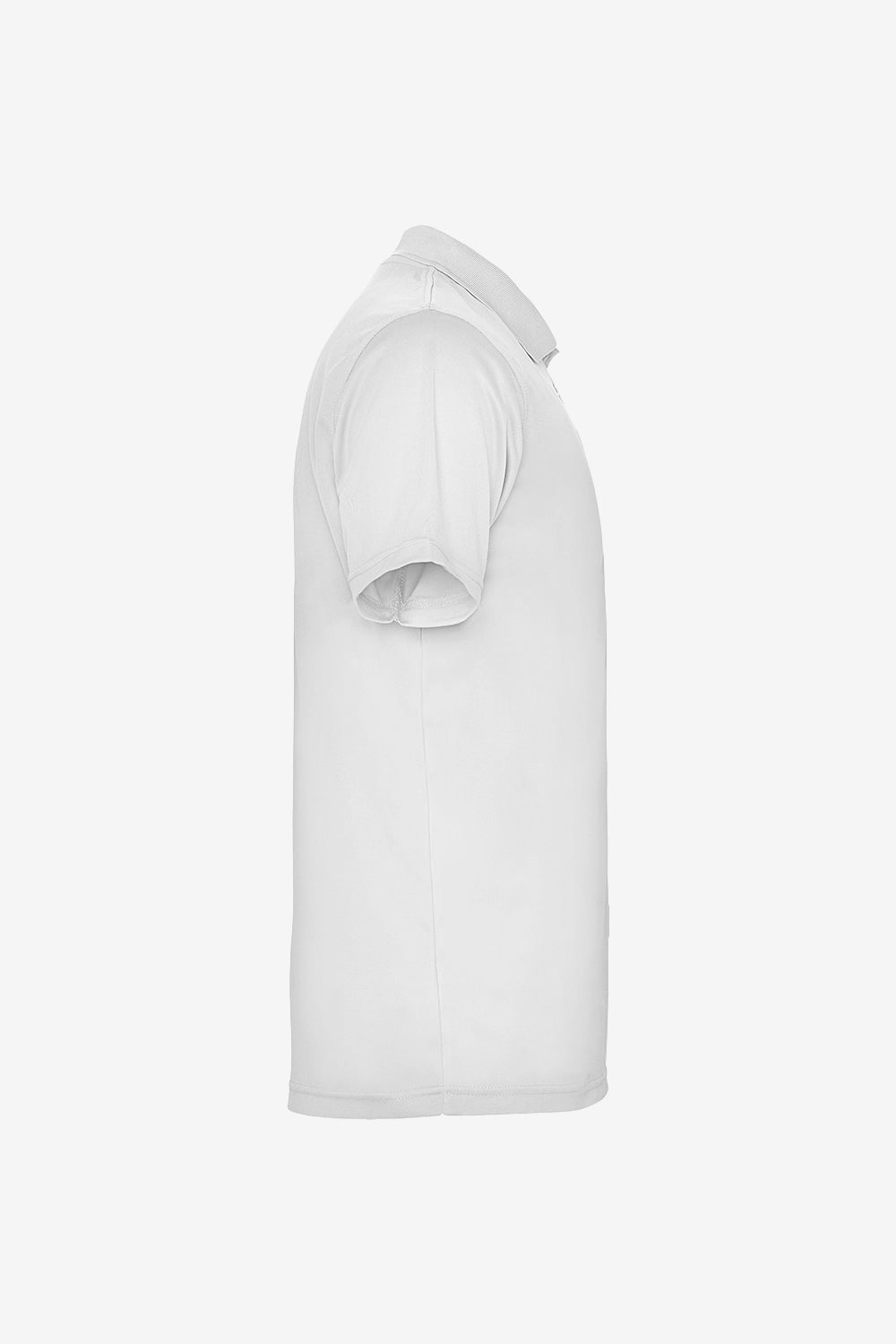 Polo de golf technique blanc pour garçon, manches courtes, col polo, coupe droite.