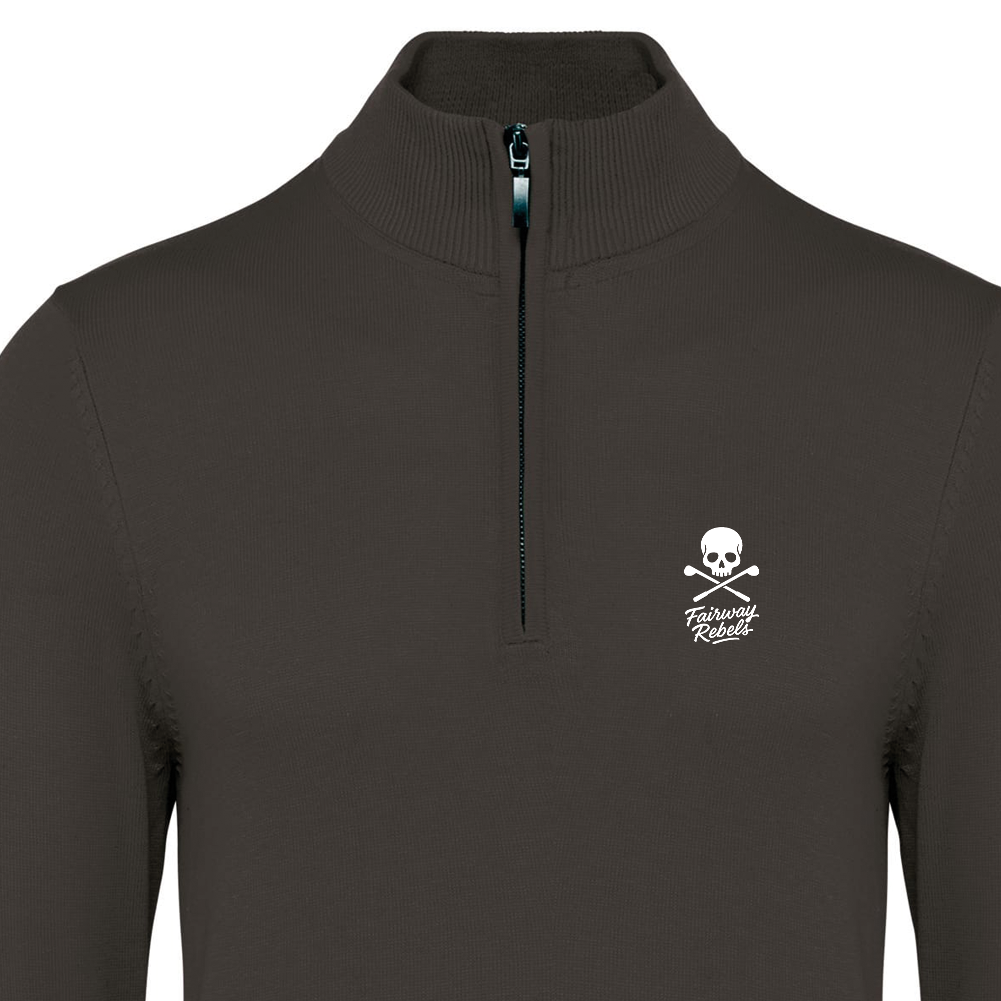 Pull 1/4 Zip Homme Gris Foncé- Fairway-Rebels - Fairway Rebels golf