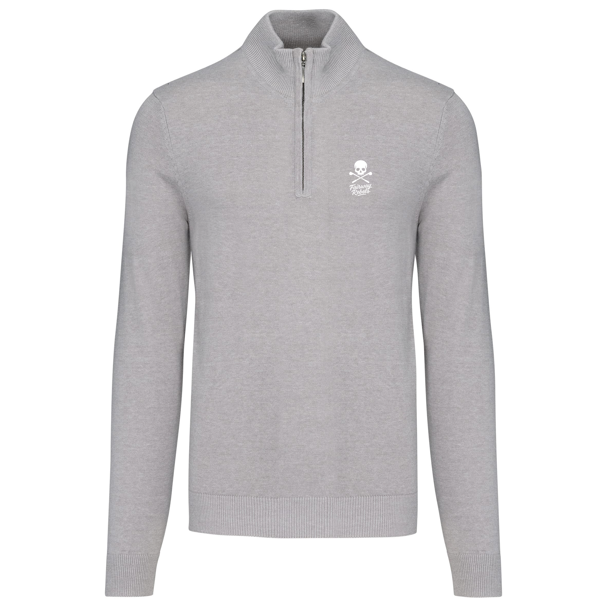 Pull 1/4 Zip Homme Gris Clair - Fairway-Rebels - Fairway Rebels golf