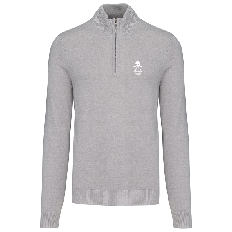 Pull 1/4 Zip Homme Gris Clair - Fairway-Rebels - Fairway Rebels golf