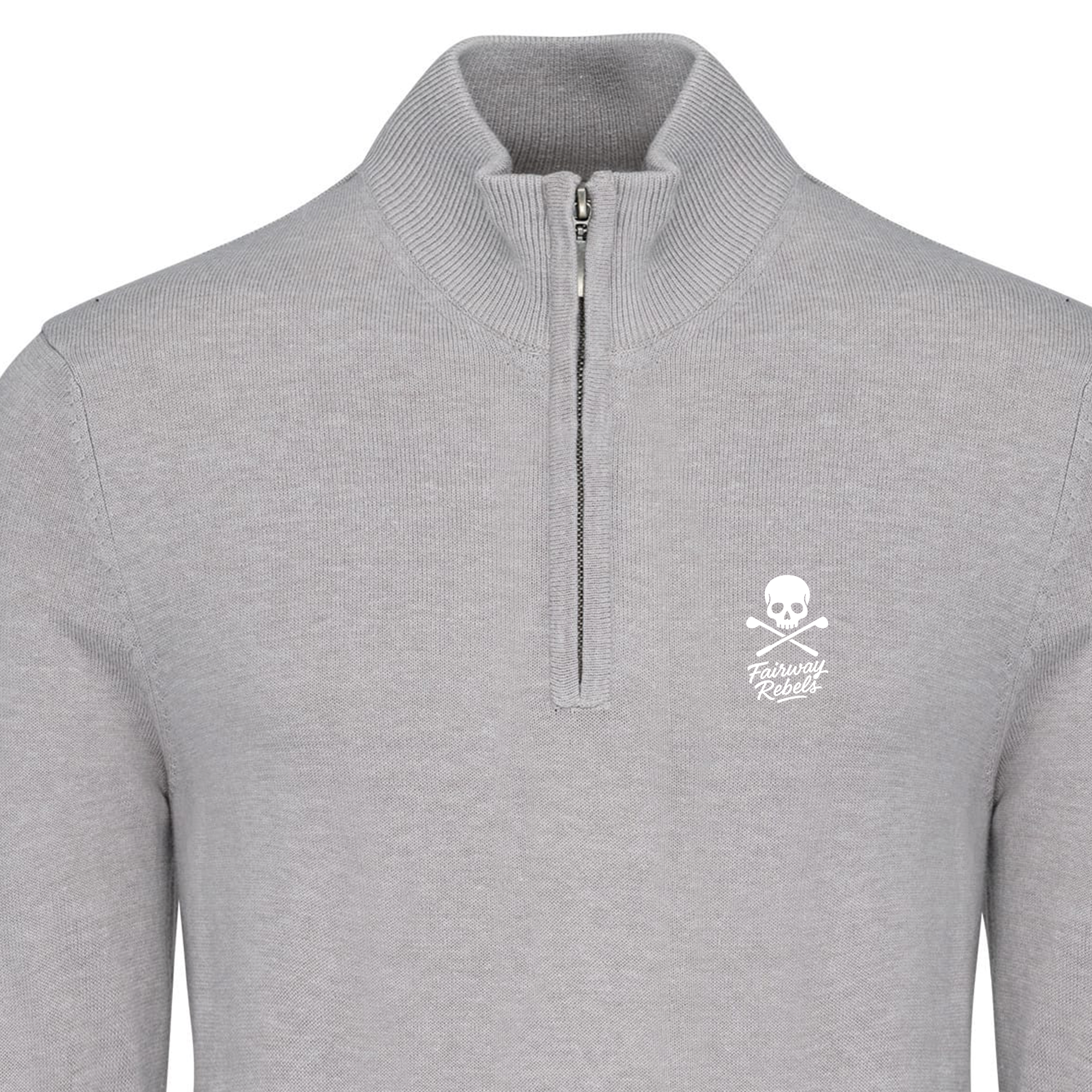 Pull 1/4 Zip Homme Gris Clair - Fairway-Rebels - Fairway Rebels golf