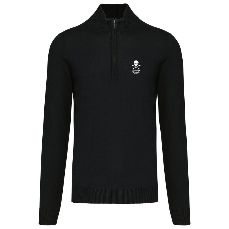 Pull 1/4 Zip Homme Noir Fairway-Rebels - Fairway Rebels golf