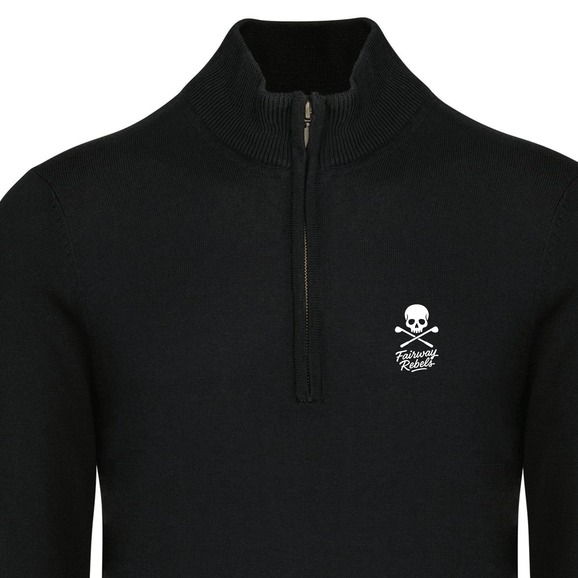 Pull 1/4 Zip Homme Noir Fairway-Rebels - Fairway Rebels golf