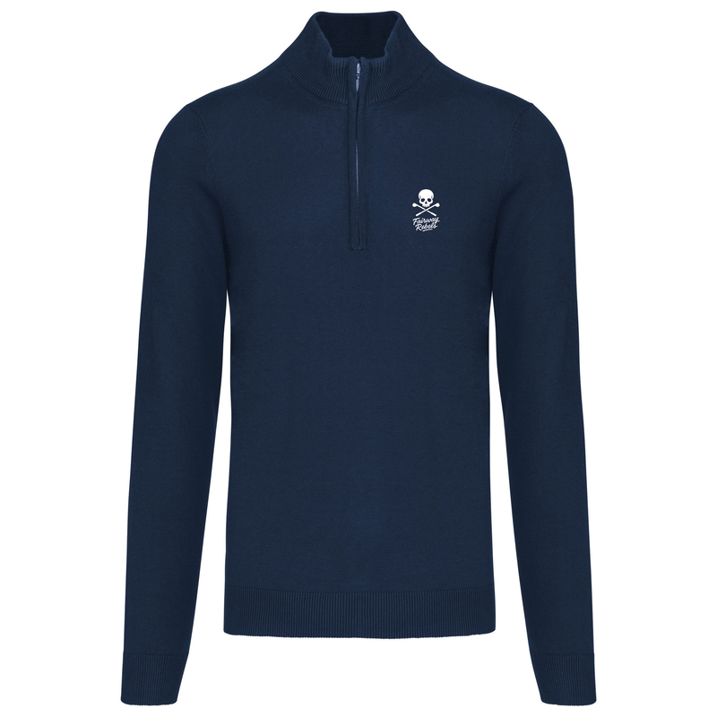 Pull 1/4 Zip Homme Bleu Marine - Fairway-Rebels - Fairway Rebels golf