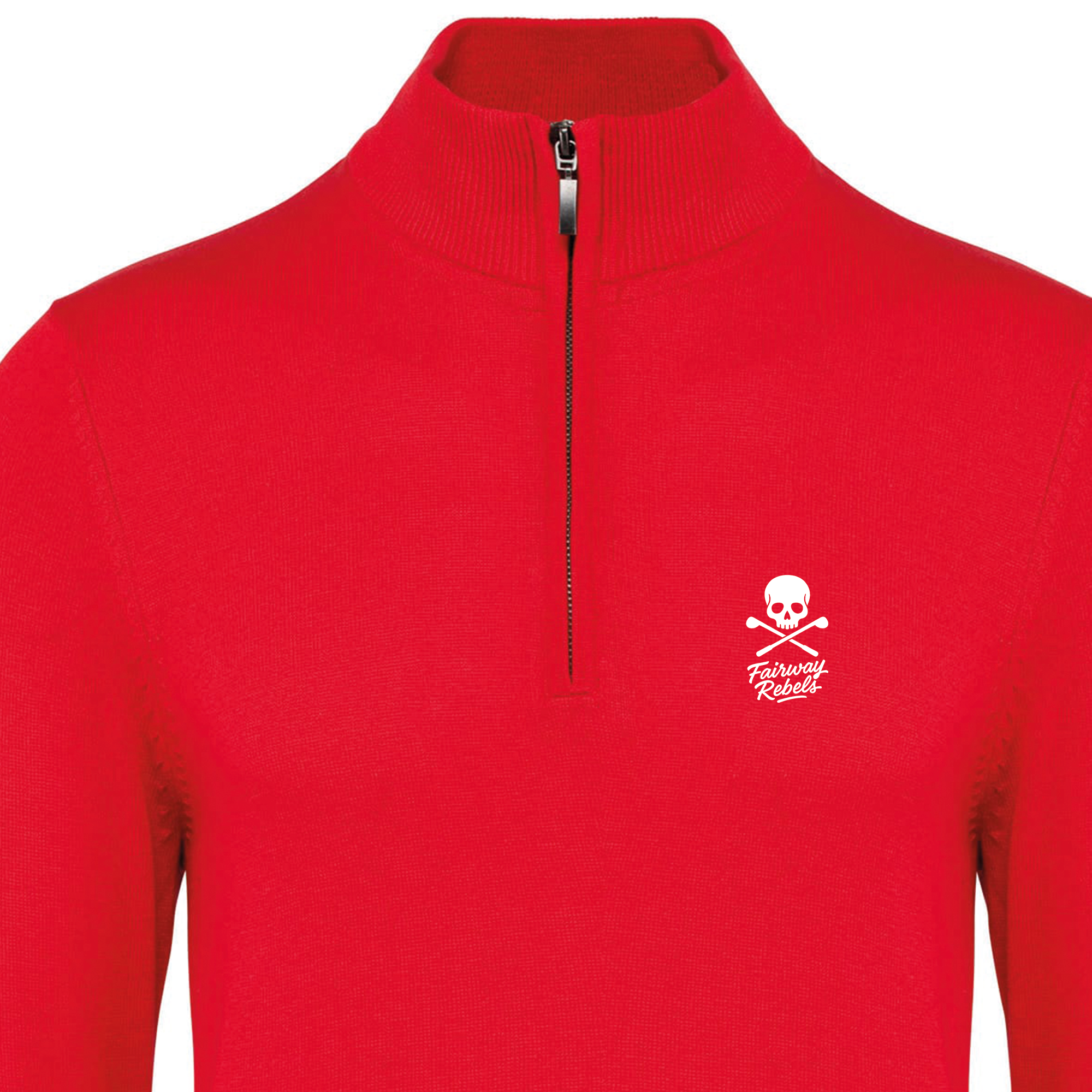 Pull 1/4 Zip Homme Rouge - Fairway-Rebels - Fairway Rebels golf