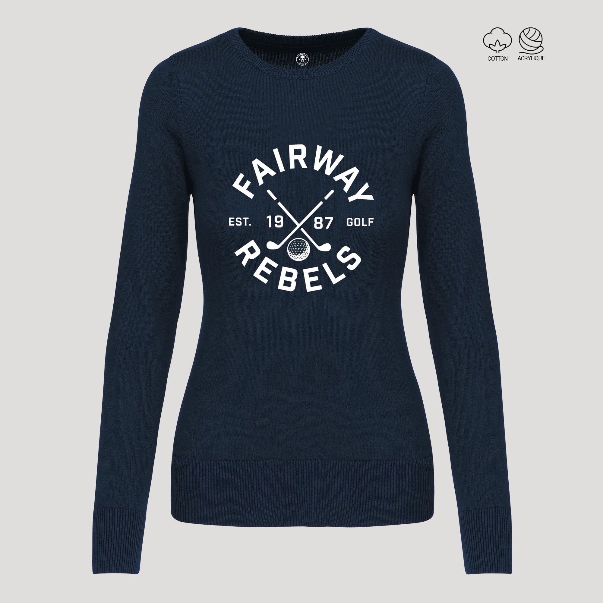 Pull Golf Femme Col Rond 1987 - Fairway Rebels-  64.00 EUR