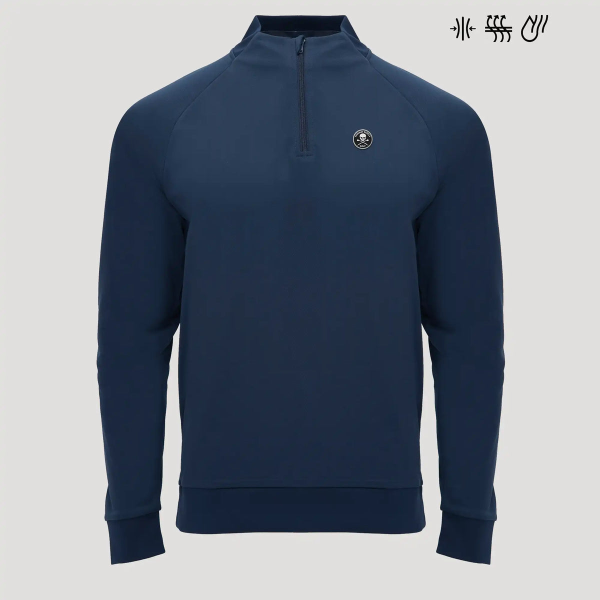 Veste Pull Homme Fairway & Greene Bleu Marine - 1/4 Zip - Taille M - Pour Golf Ou Casual