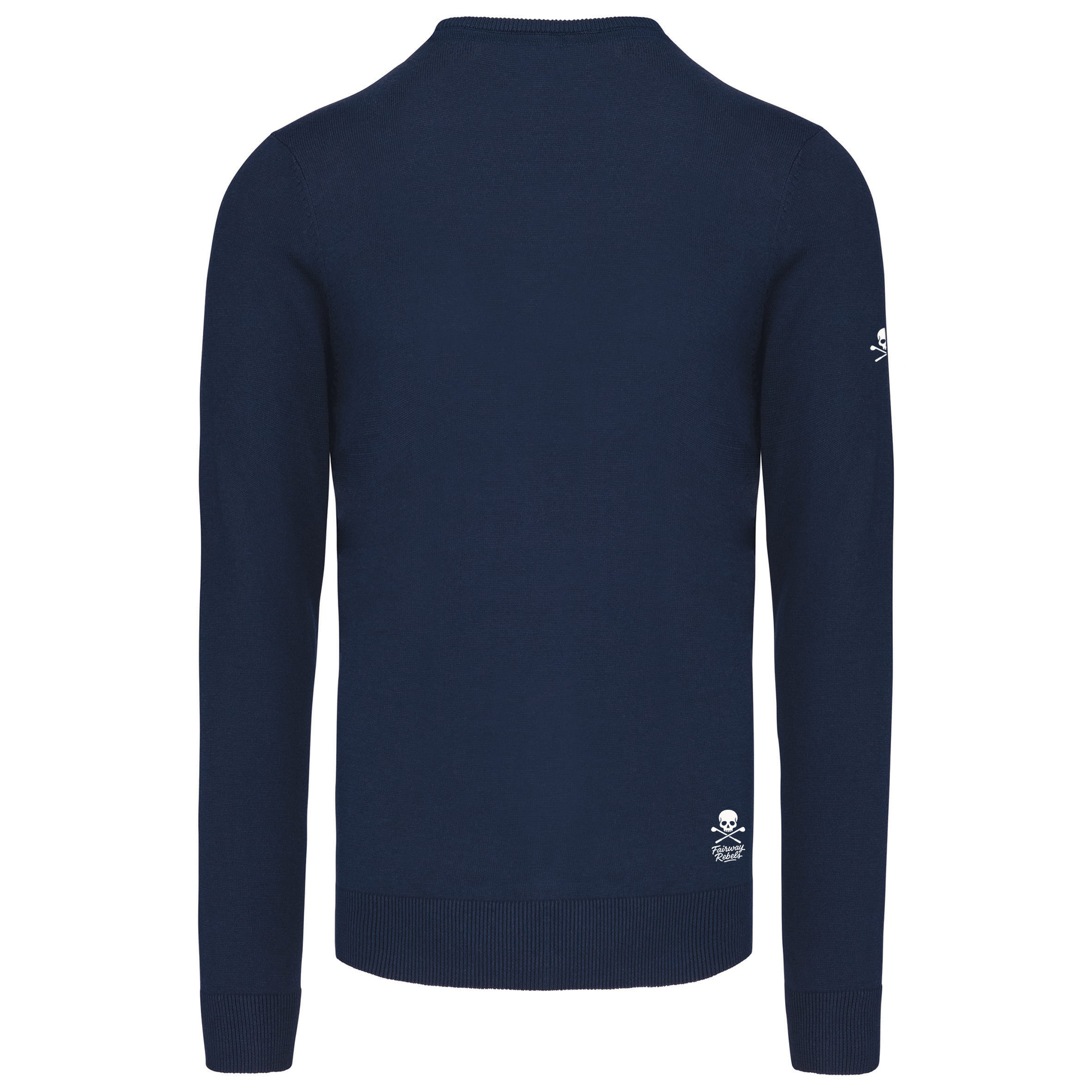 Pull Col V Homme Bleu Marine Fairway-Rebels Golf