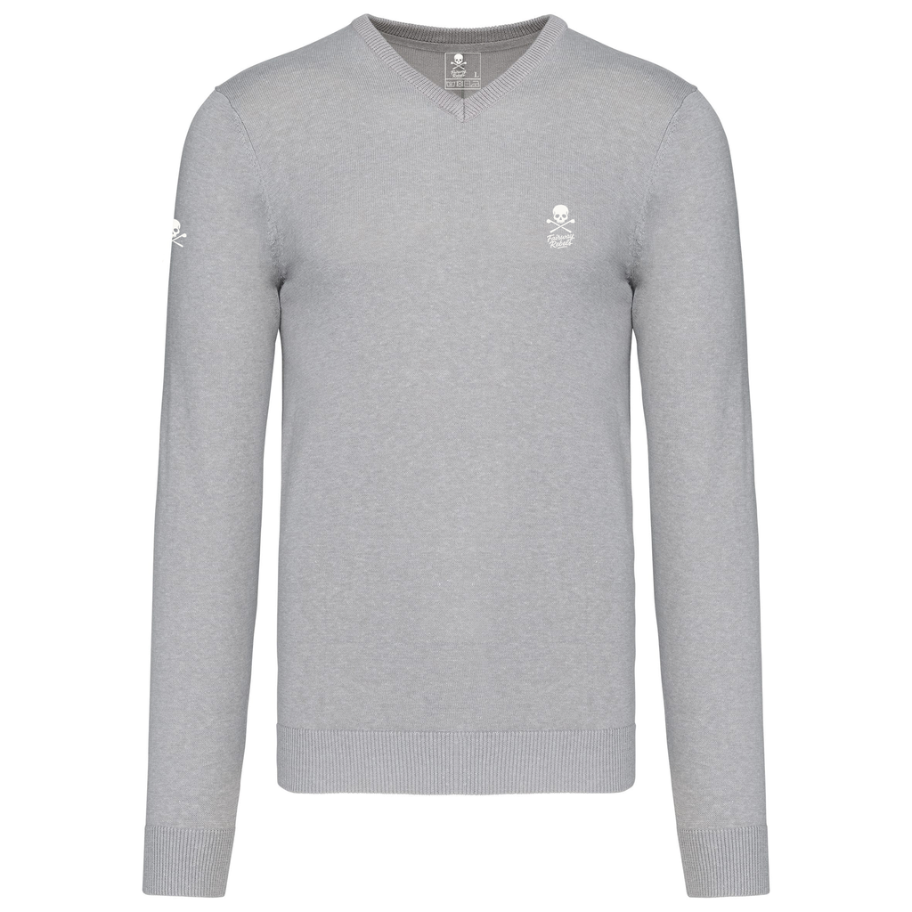 Pull Col V Homme Gris Fairway-Rebels Golf