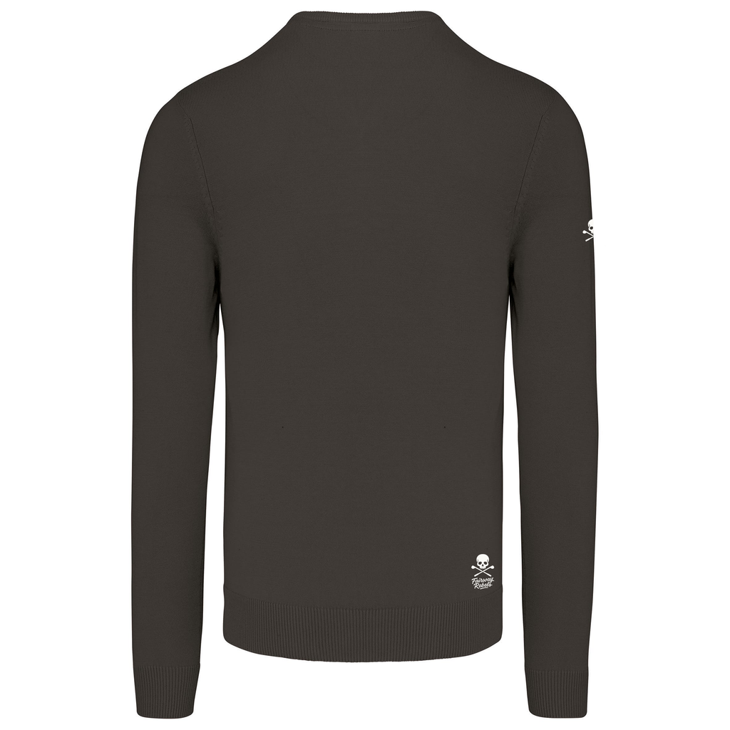 Pull Col V Homme Gris Foncé Fairway-Rebels Golf