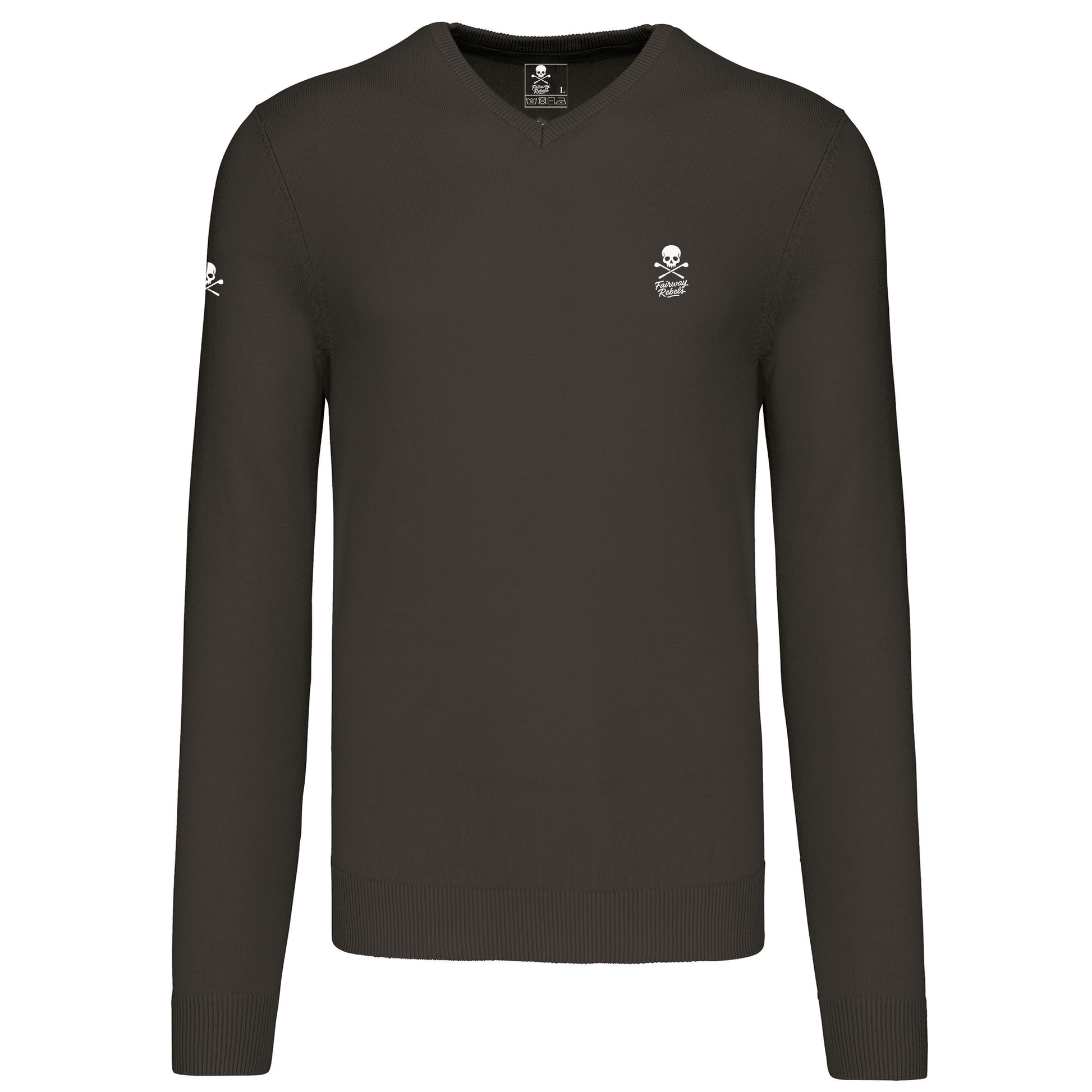 Pull Col V Homme Gris Foncé Fairway-Rebels Golf