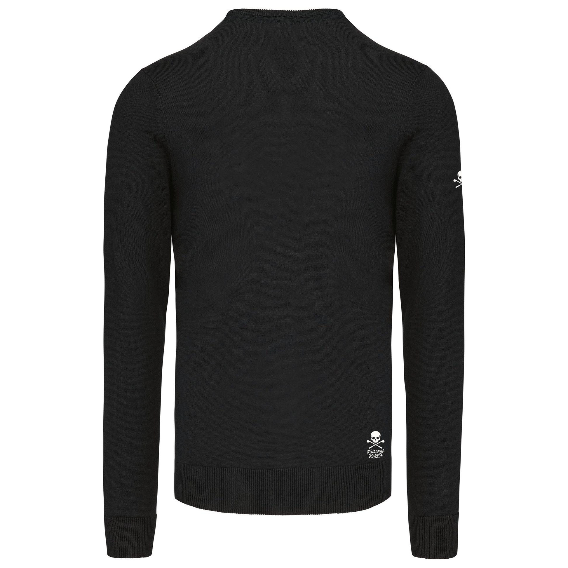 Pull Col V Homme Noir Fairway-Rebels Golf