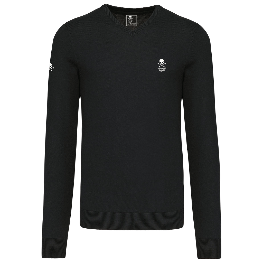 Pull Col V Homme Noir Fairway-Rebels Golf