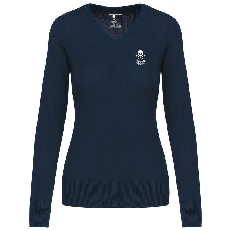 Pull Femme Col V Bleu Marine - Fairway Rebels - Fairway Rebels golf